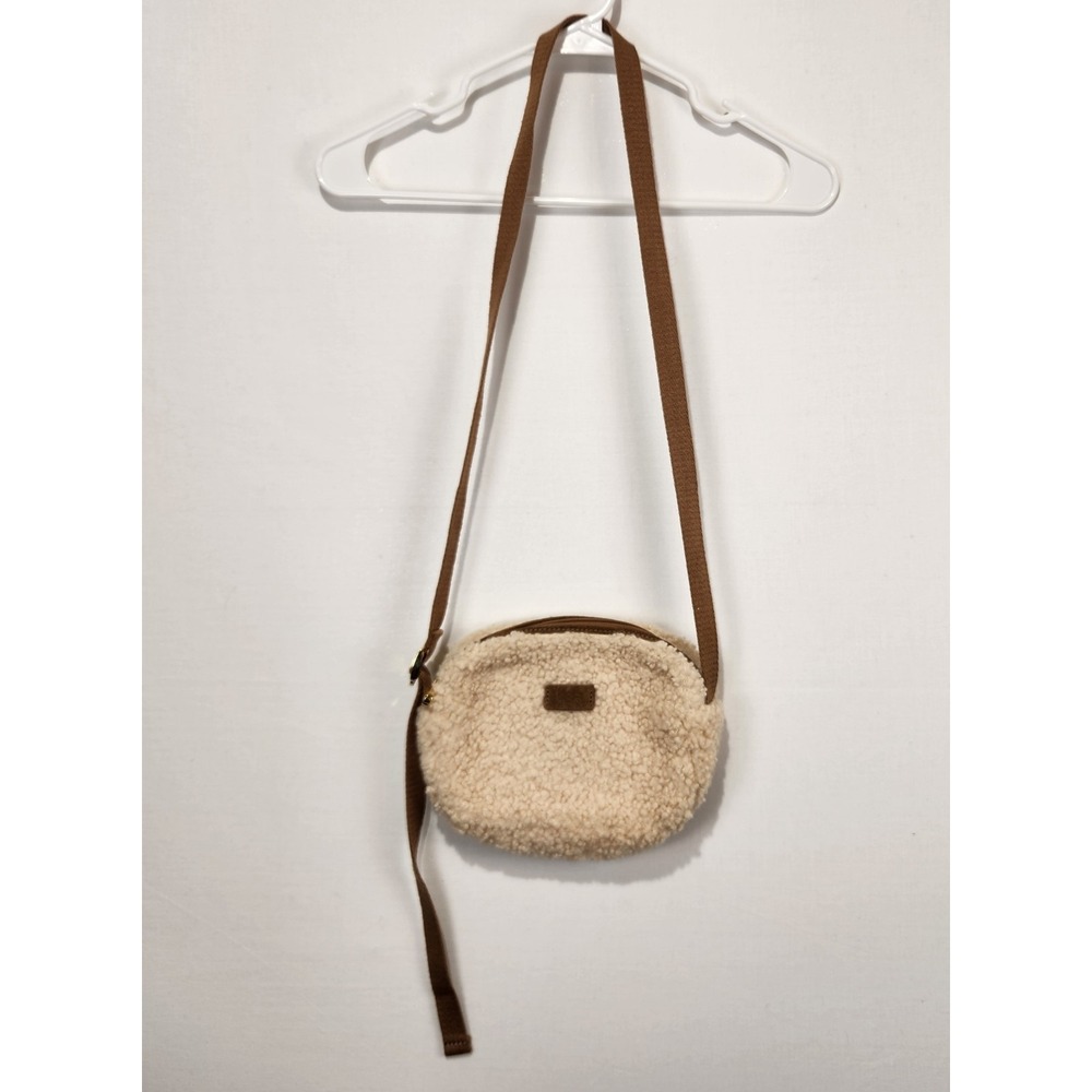 Ugg Janey Sherpa Women's Crossbody Casual Preppy Bag Beige‎